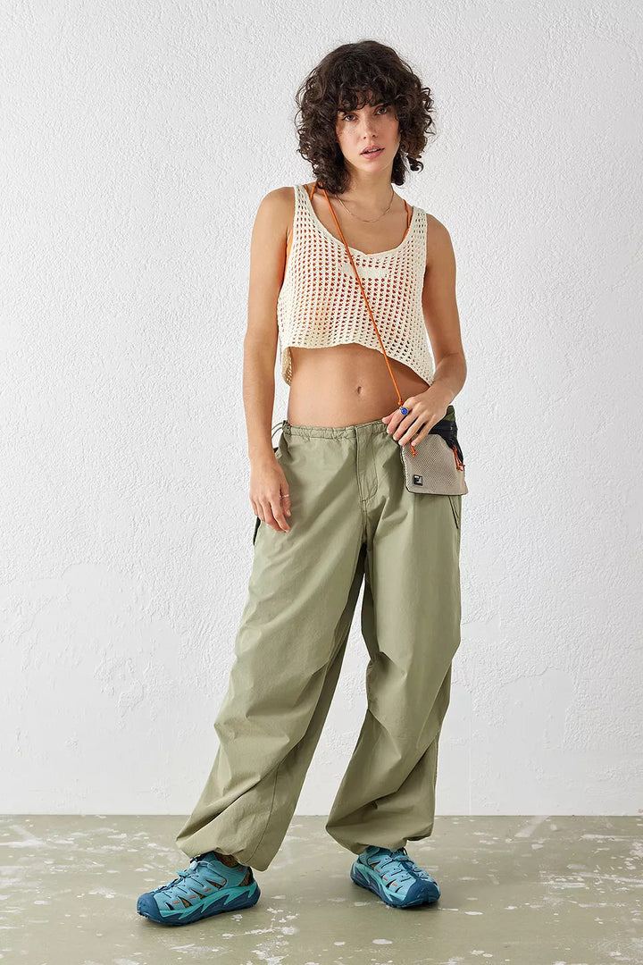 Damer luftig nett-crop-top Skjora