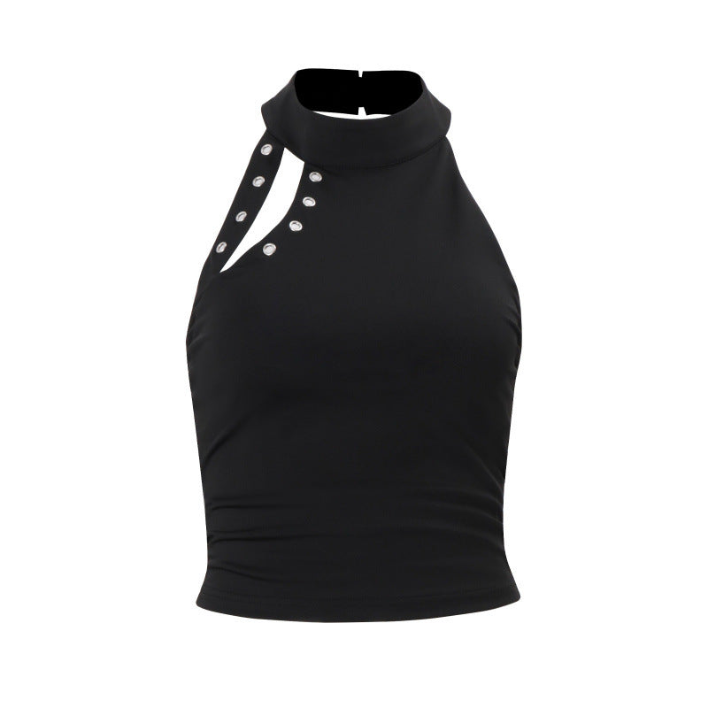 Damer Sportslig Crop Top med fashionable detaljer Skjora