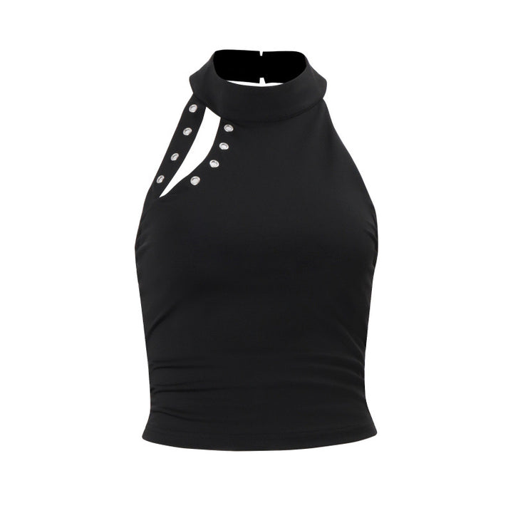 Damer Sportslig Crop Top med fashionable detaljer Skjora