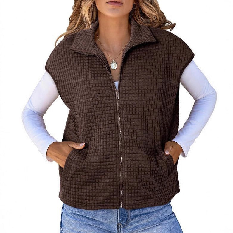 Dames vest med glidelås Skjora