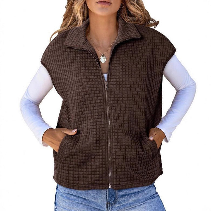 Dames vest med glidelås Skjora