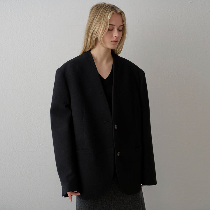Dame elegant strikk blazere med asymmetrisk snitt Skjora