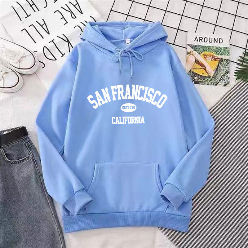 Dame hettegensere med San Francisco trykk Skjora