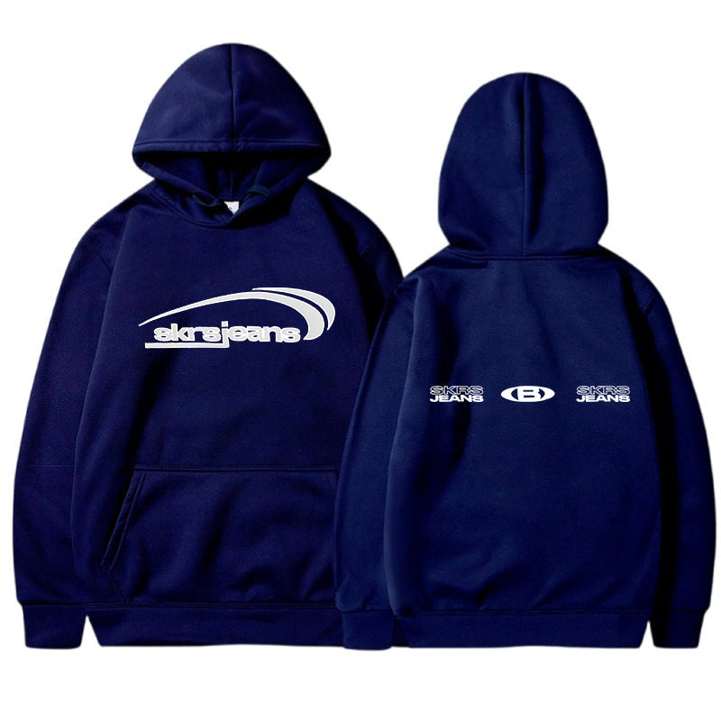 Women's hoodie with modern logo design and practical kangaroo pockets Skjora