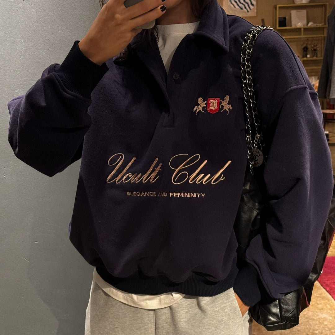 Damer casual polo genser med elegant logo Skjora