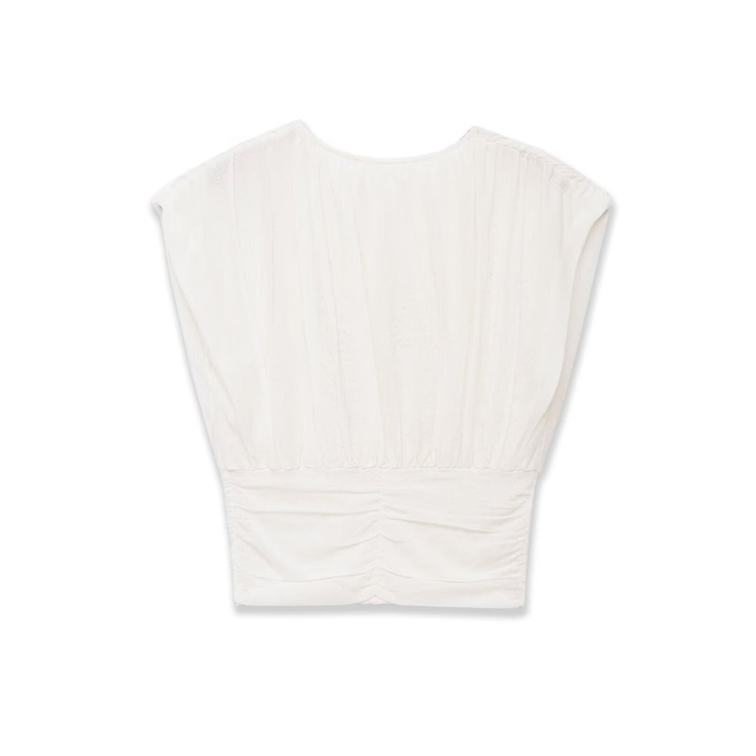 Dame moteriktig oversized topp med raffinert belte Skjora