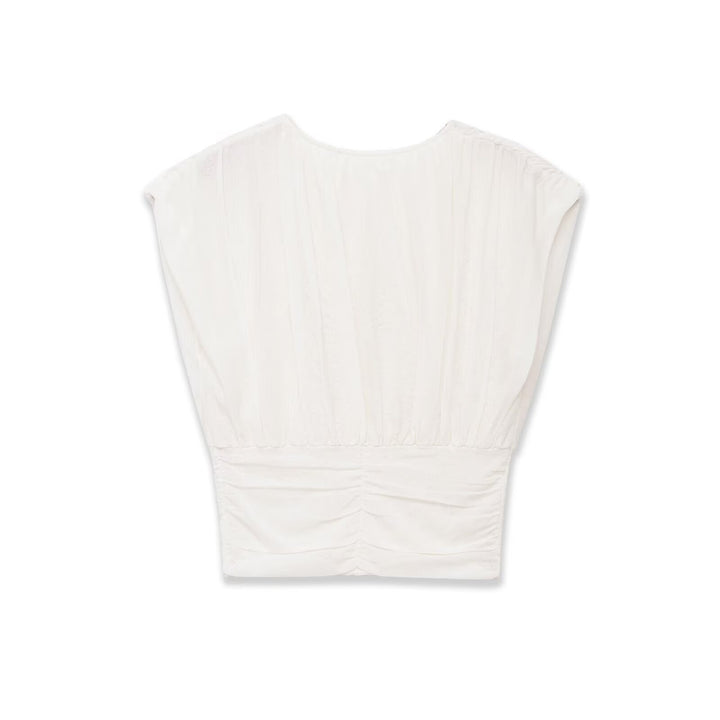 Dame moteriktig oversized topp med raffinert belte Skjora