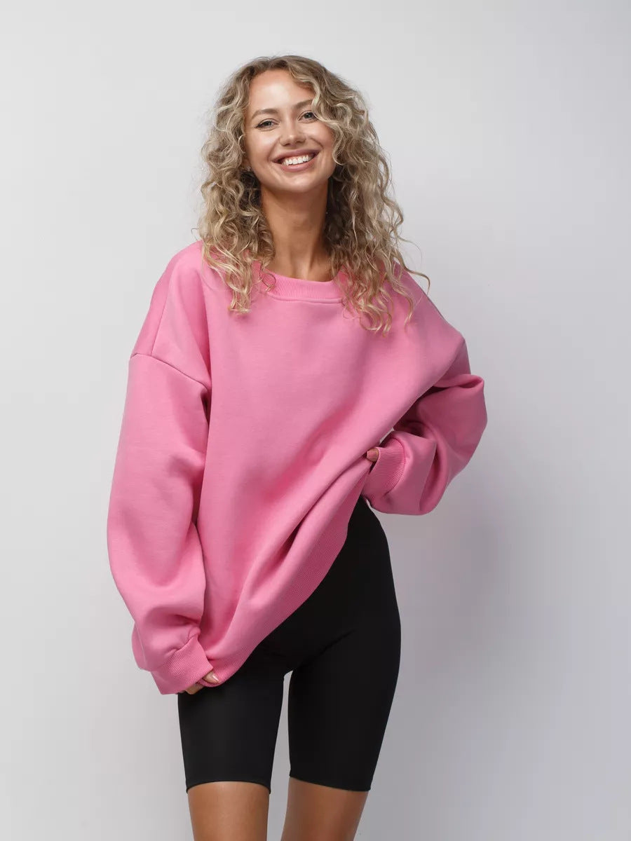 Damens casual sweatshirt med brede skuldre og myk foring Skjora