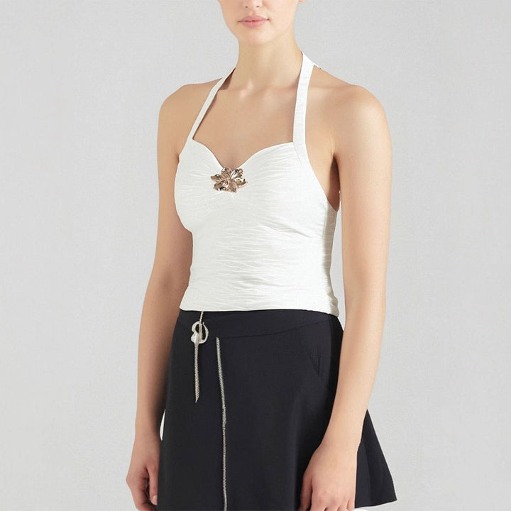 Damer Elegant Top med blomsterdesign Skjora