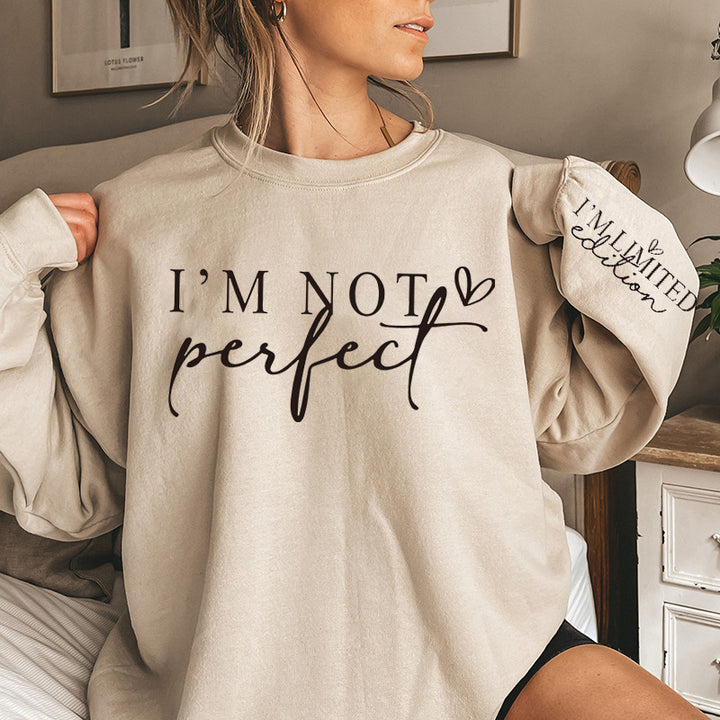 Kvinnelig Oversized Sweatshirt med Unikt Uttalelsestrykk Skjora