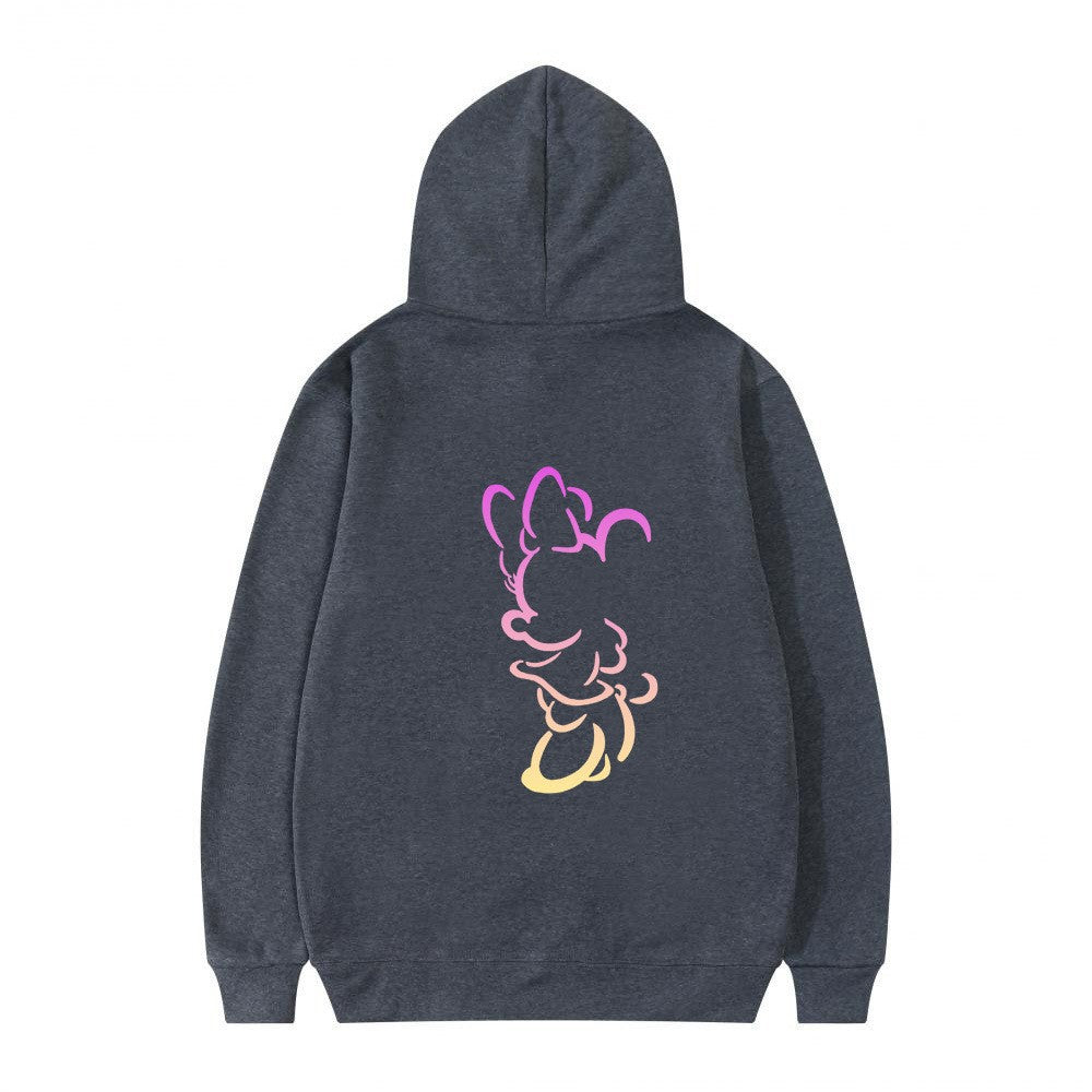 Dame hoodie med kunstnerisk skydesign og myk indre fôr Skjora