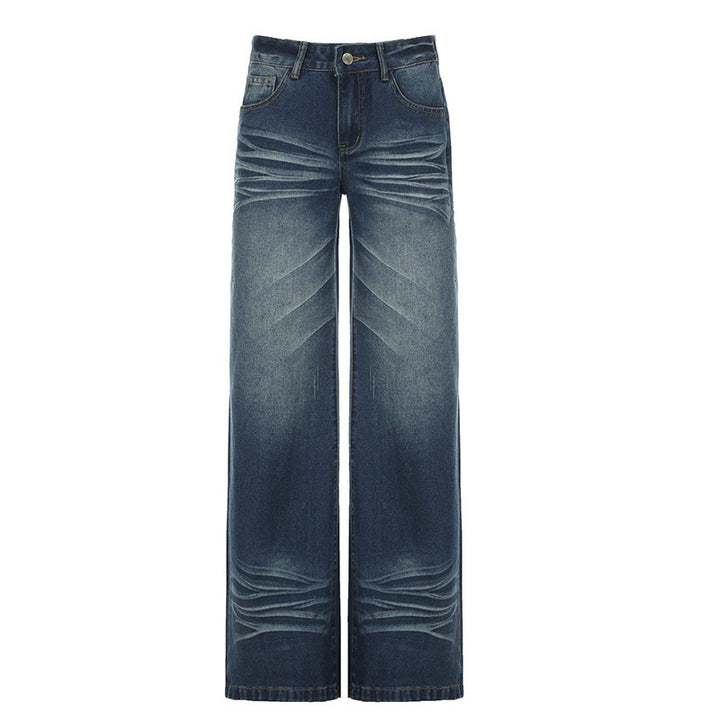 Damer Vidje Jeans i Vintage-stil med høy midje og stilige stikninger Skjora