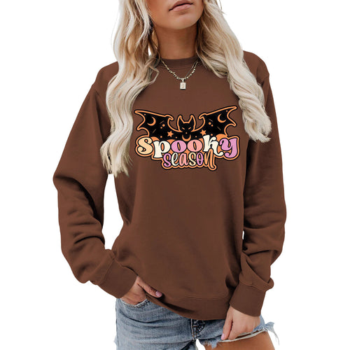 Kvinne sweatshirt med kreativ Halloween-design Skjora