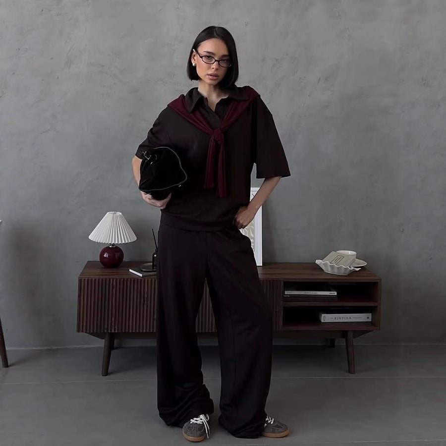 Women's Casual Loose-Fit Blouse with Elegant Collar