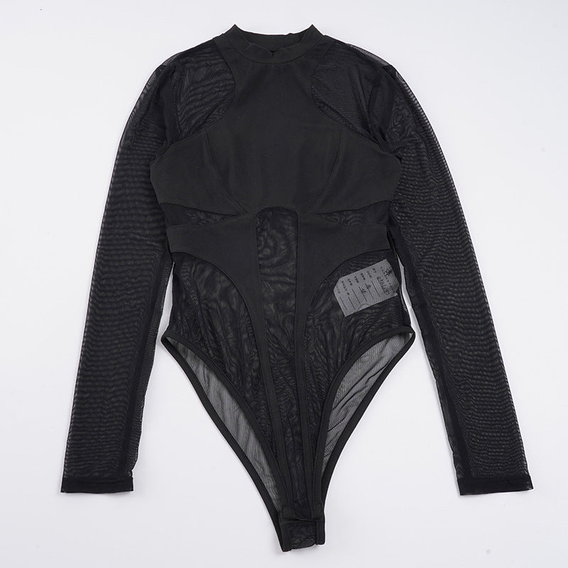 Dame Hightech Bodysuit med innovativt Mesh-design Skjora