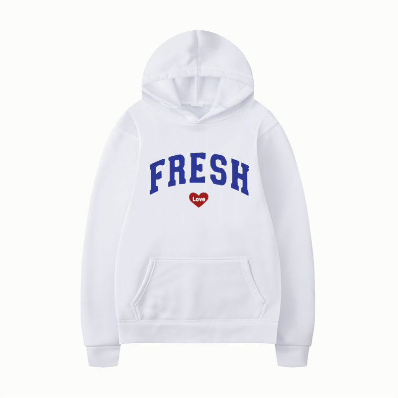 Women's hoodie with playful lettering and soft inner fleece Skjora