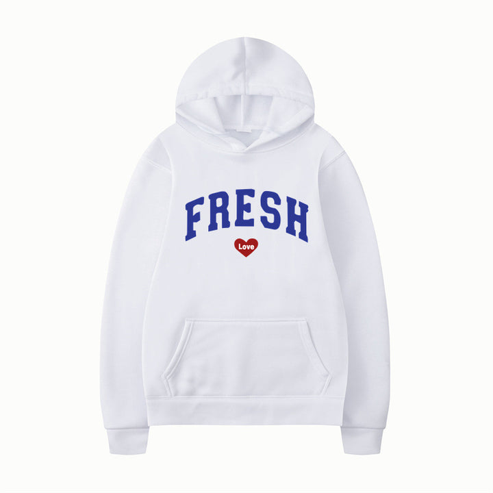 Women's hoodie with playful lettering and soft inner fleece Skjora