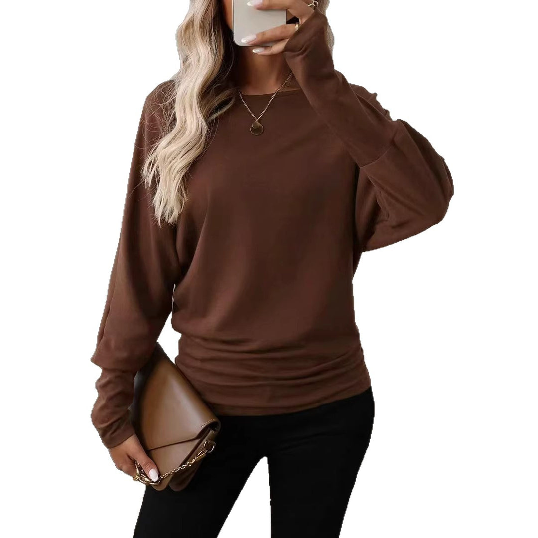Kvinnes Casual Langermet Skjorte med Løs Passform og Elegant Silhuett Skjora