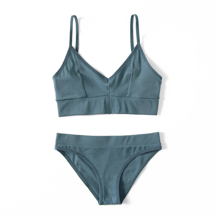 Dame Bikini-set med elegant V-hals og justerbare stropper Skjora