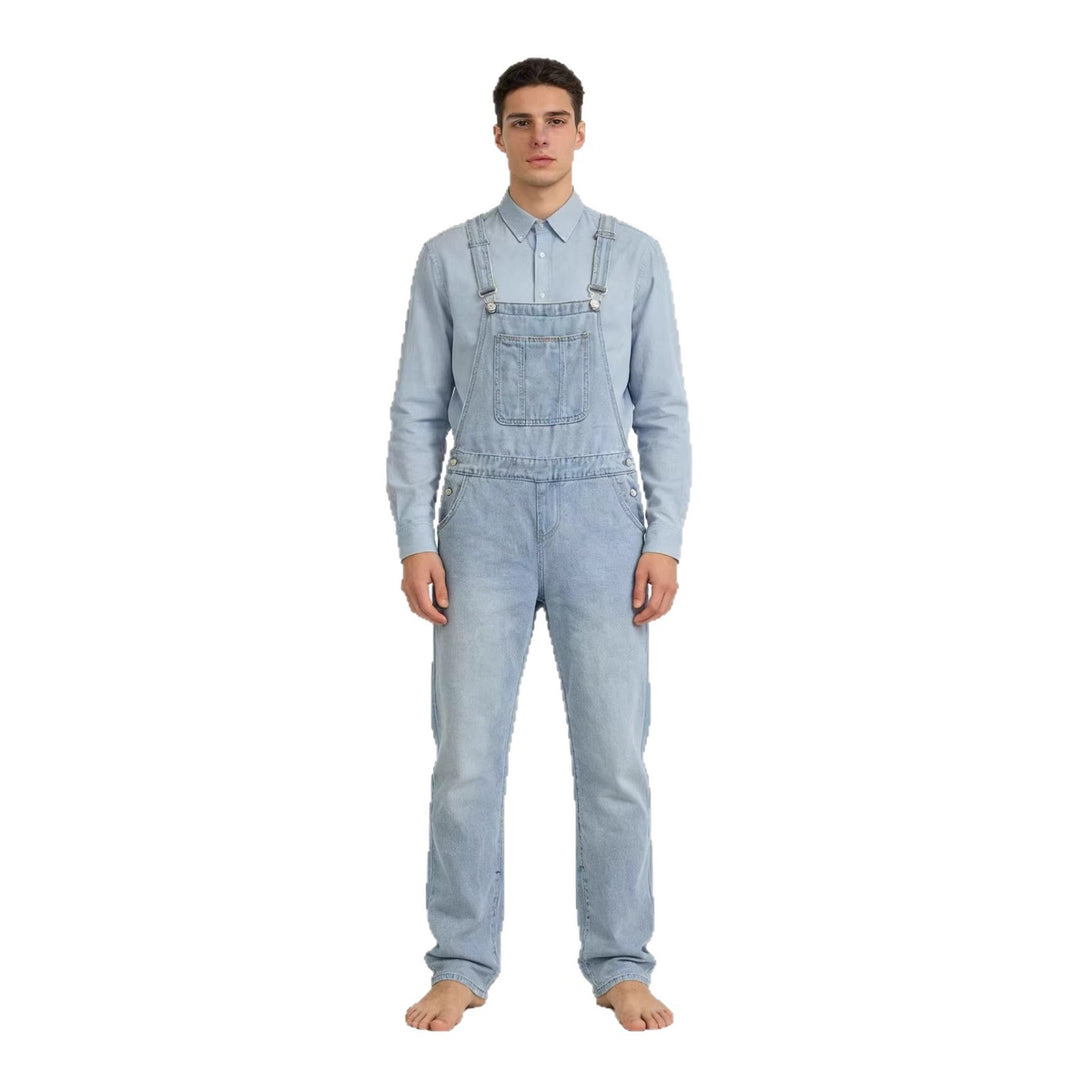 Herren Casual Bomull Dungarees Skjora