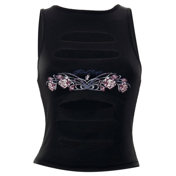 Dame trendy Cut-out Crop Top Skjora