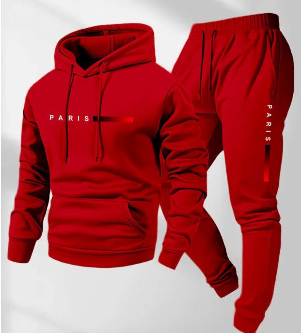Damegenser og joggebukse sett med moderne Paris-design Skjora