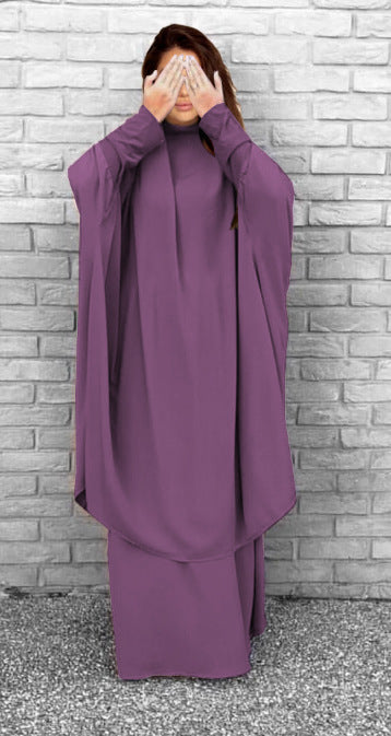 Dames Langermet Kaftan med Elegant Snitt og Bred Design Skjora