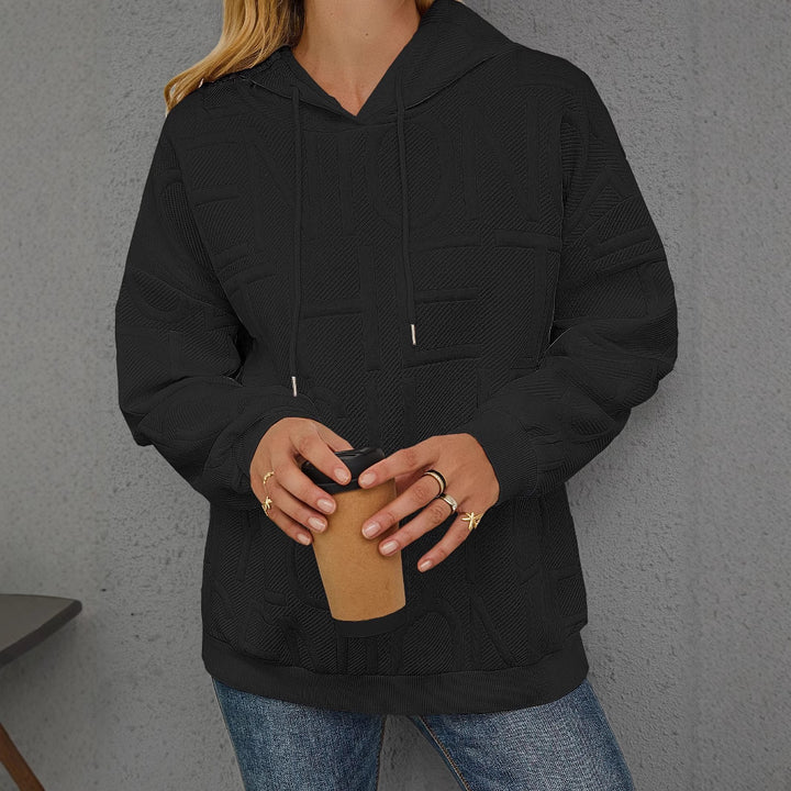 Dames oversized hettegenser med teksturdesign Skjora