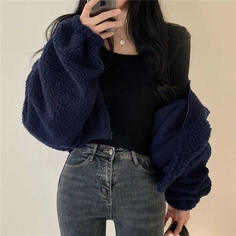 Dame Oversized Fleece Jakke Skjora
