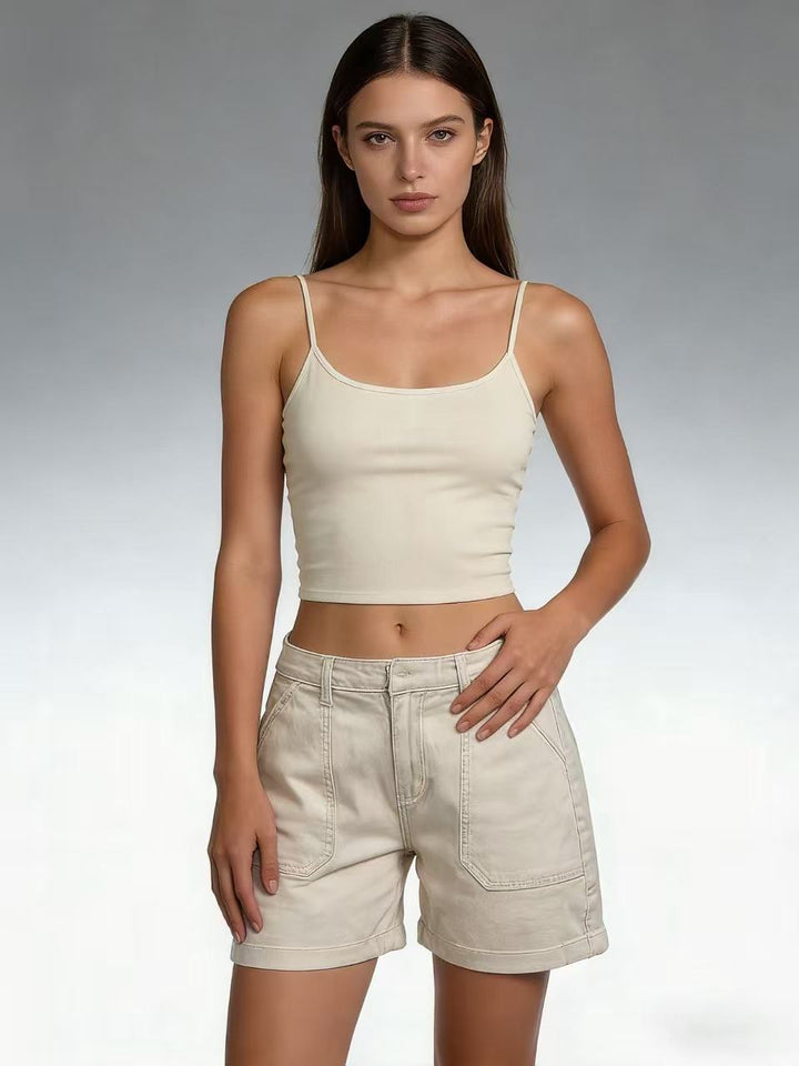 Dame casual sommer-shorts med side lommer og komfortabel passform Skjora