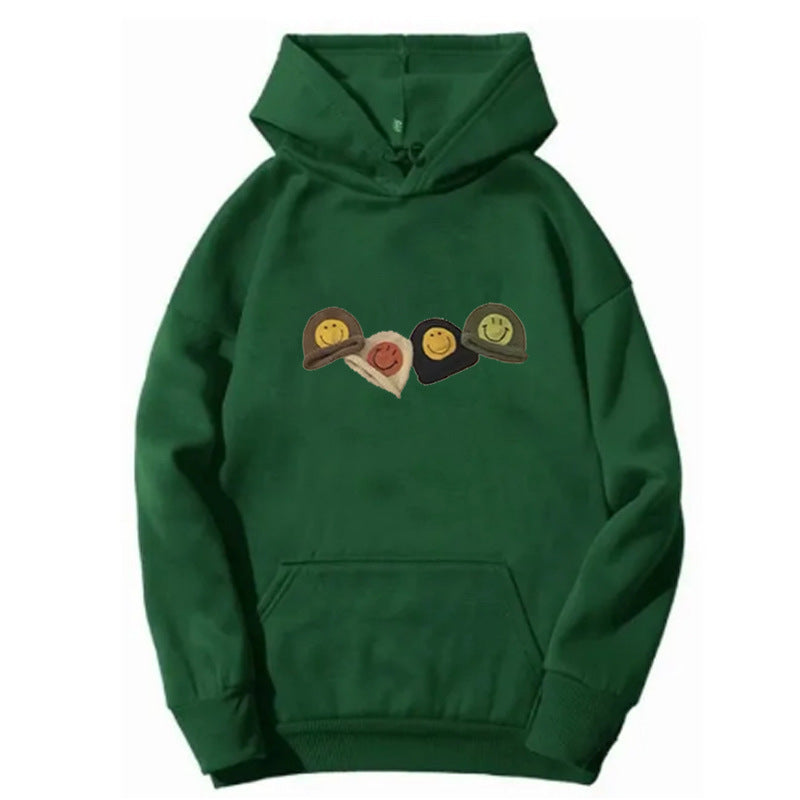 Damen Kapuzenpullover mit verspieltem Smiley-Design Skjora