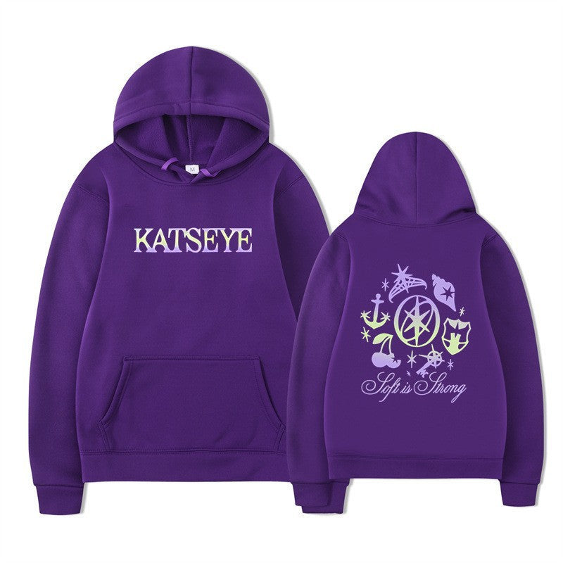 Kvinne hettegenser med kreativ grafikk Skjora