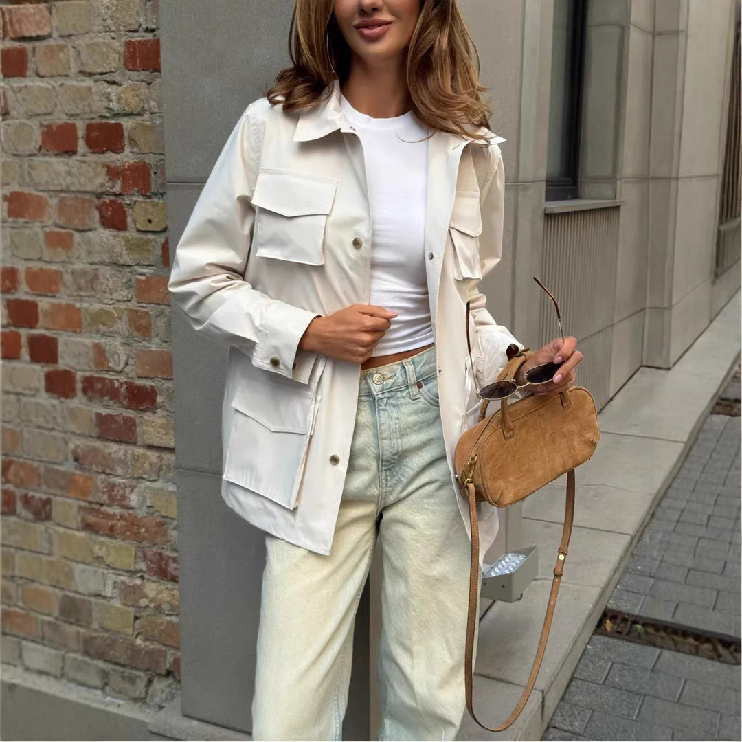Damer Casual Utility Vest med praktiske lommer og justerbar snor Skjora