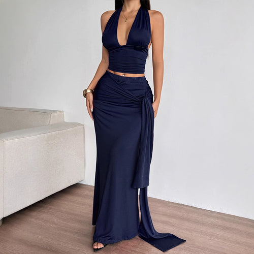 Women's Maxi Dress in Elegant Wrap Style Skjora