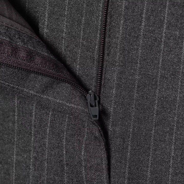 Dame bred dressbukse med moderne stripe mønster og elegant folder Skjora