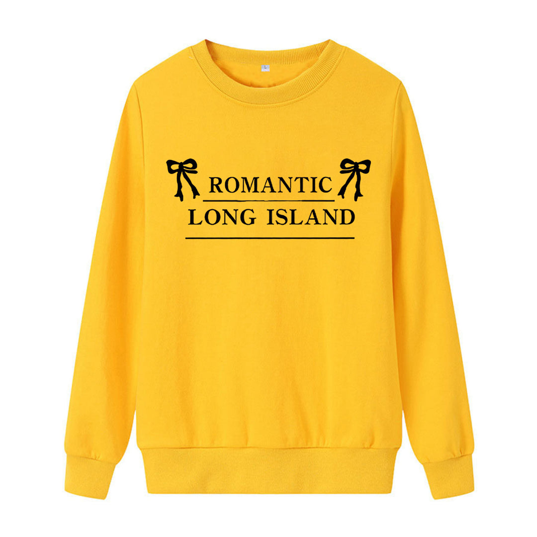 Damer avslappet sweatshirt med romantisk tekst Skjora