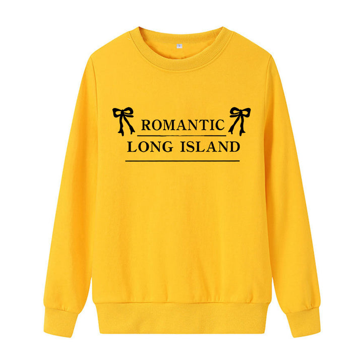 Damer avslappet sweatshirt med romantisk tekst Skjora