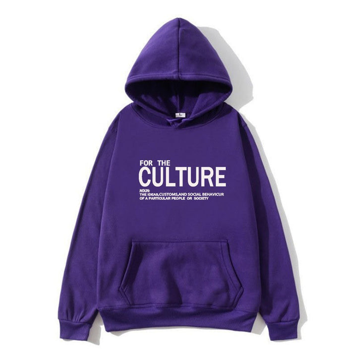 Damer hoodie med inspirerende kulturell trykk Skjora