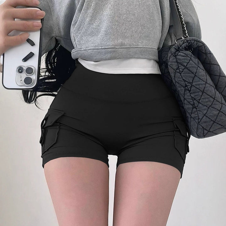 Dame Sporty Shorts med praktiske sidelommer og elastisk linning Skjora