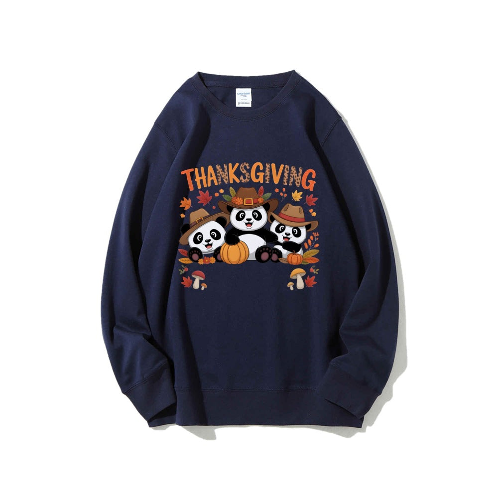 Dame sweatshirt med morsomt dyremotiv og høstmotiv Skjora