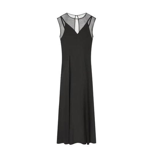 Dame Maxikjole med elegant transparens Skjora