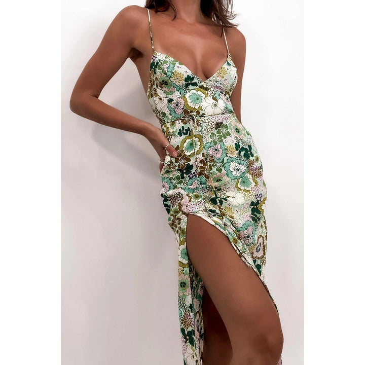 Damer Chic Casual Kjole med Dyp Slipp og Elegant V-Hals