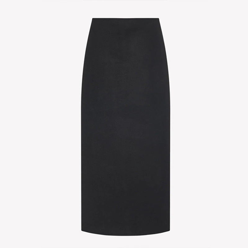 Dame elegant maxiskjørt med høy midje og minimalistisk silhuett Skjora