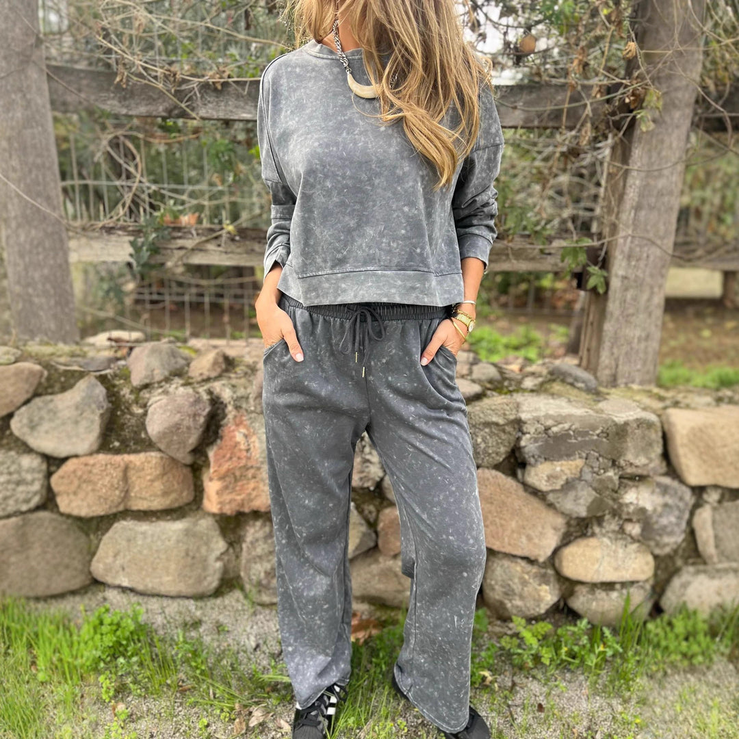 Dame casual sweatshirt og joggebukse sett Skjora