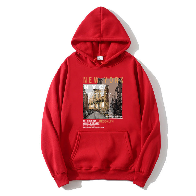 Damen Kapuzenpullover mit stylischem New York Druck Skjora