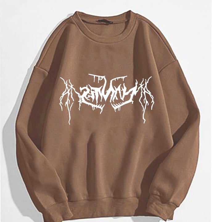 Dame casual sweatshirt med moderne grafisk design Skjora