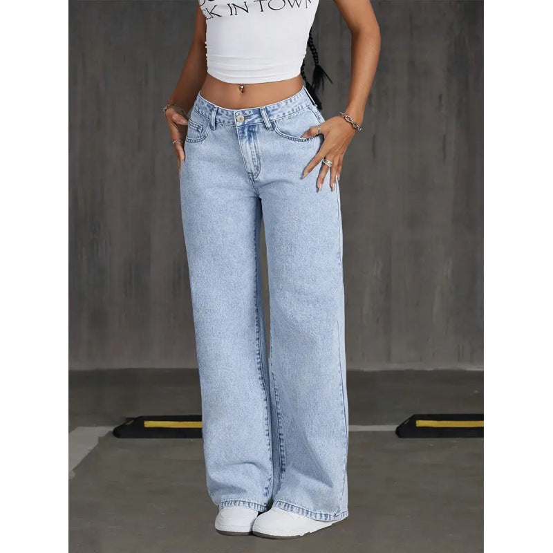 Dame bredde jeans i vintage stil Skjora