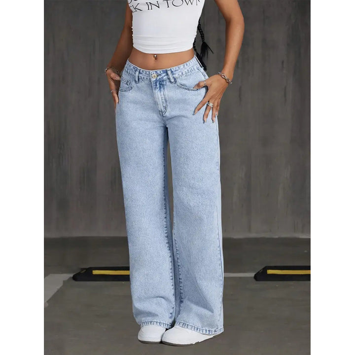 Dame bredde jeans i vintage stil Skjora
