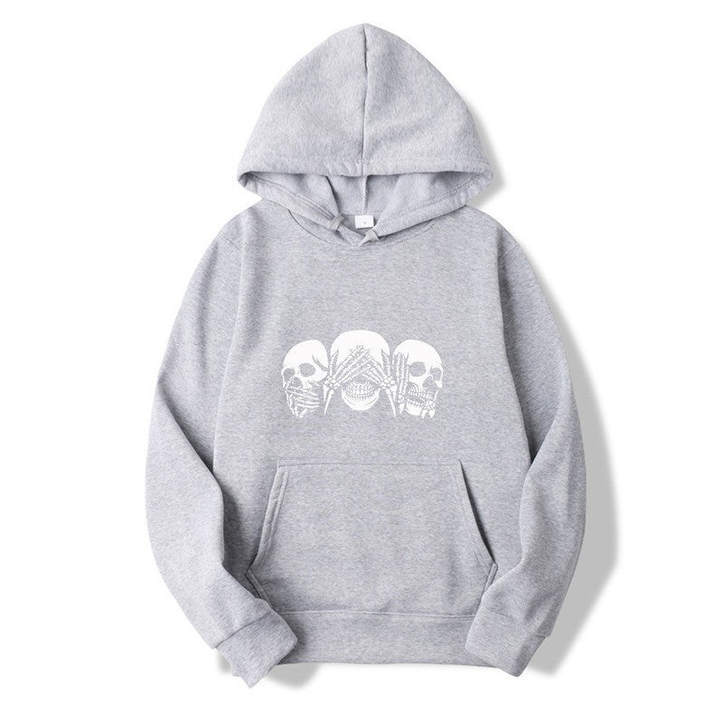 Dame hoodie med kunstnerisk hodeskalle-design Skjora
