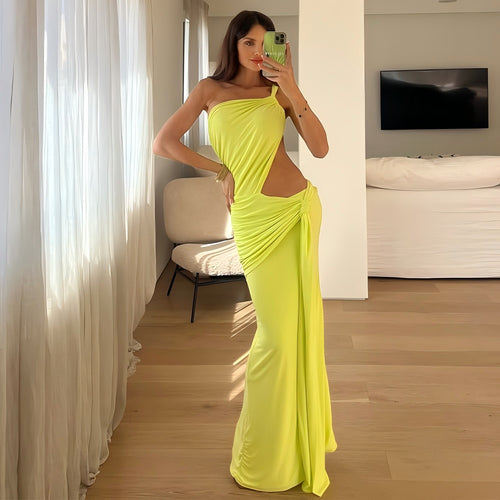 Damer Elegant omslagskjole med asymmetrisk snitt og raffinert cut-out Kjole